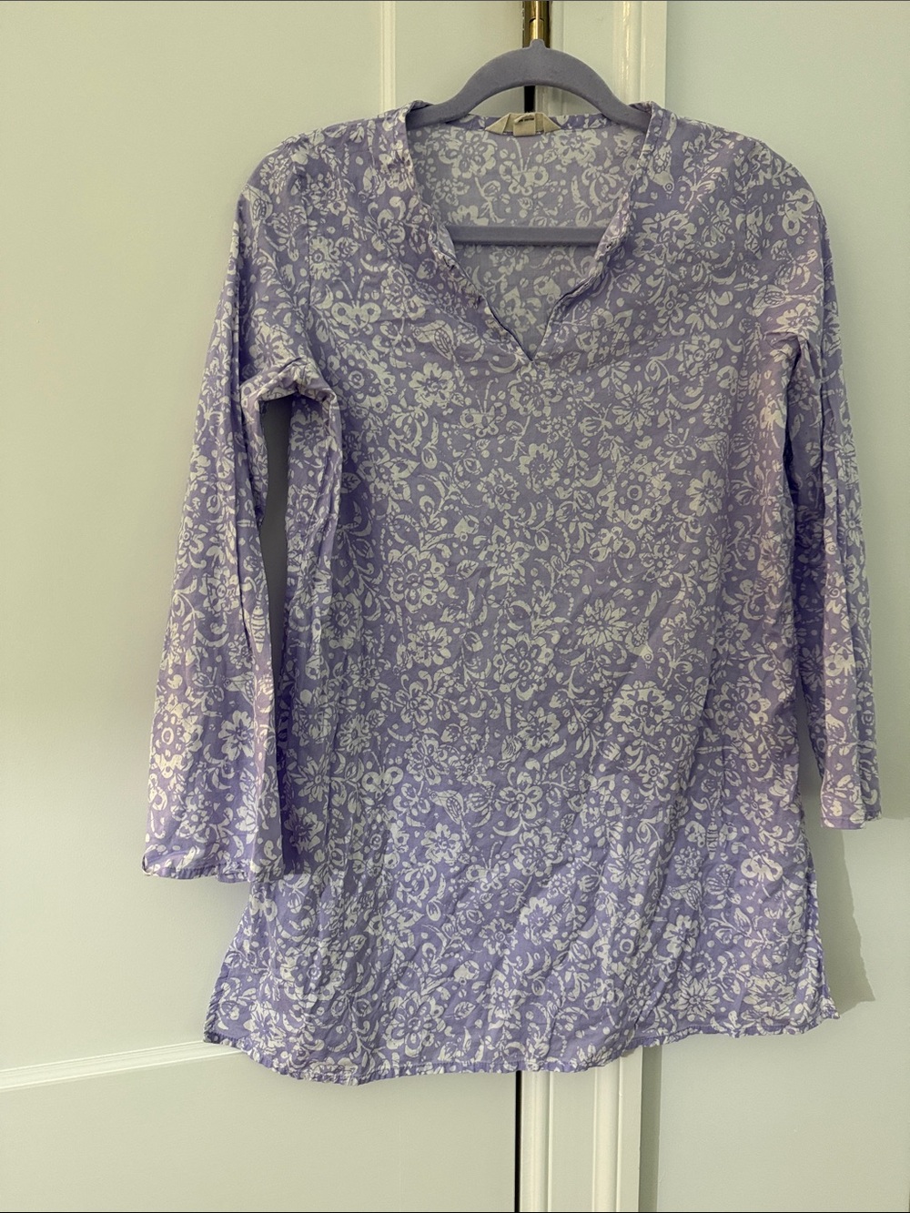 Lands' End Lavender Floral Kids Coverup